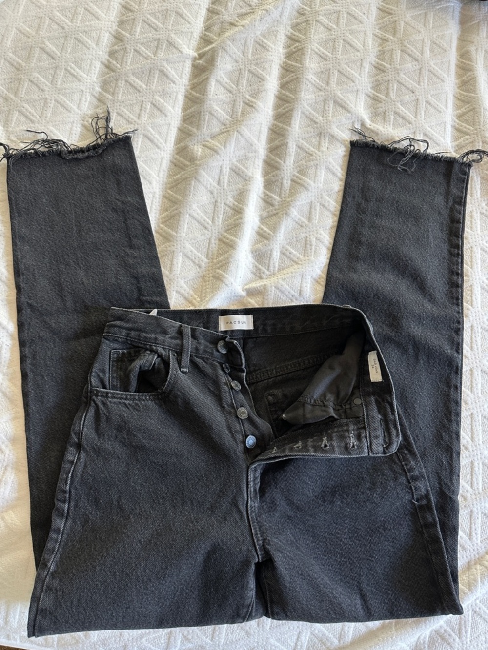 PacSun Black High-Rise Button-Fly Jeans
